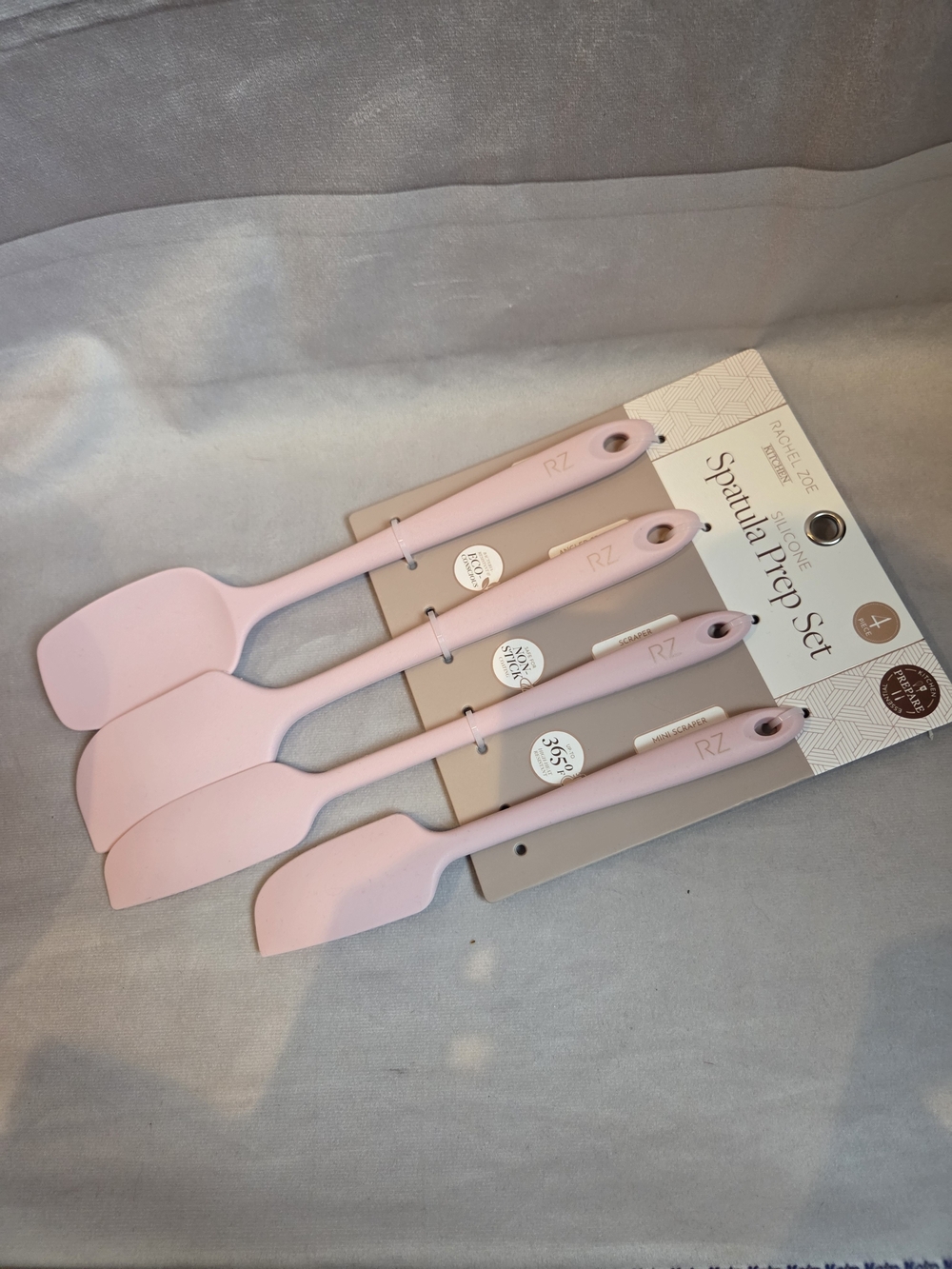 Rachel Zoe Pink Silicone Spatula Prep Set